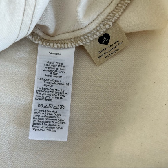 NWOT Denim Mahoney Crop Chore Jacket in Vintage Canvas Wash - Picture 8 of 8